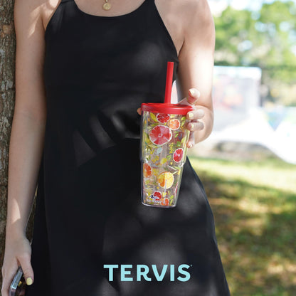 Tervis Halloween Beware Made in USA Double Walled Insulated Tumbler Travel Cup Keeps Drinks Cold & Hot, 24oz with Straw Lid, Classic