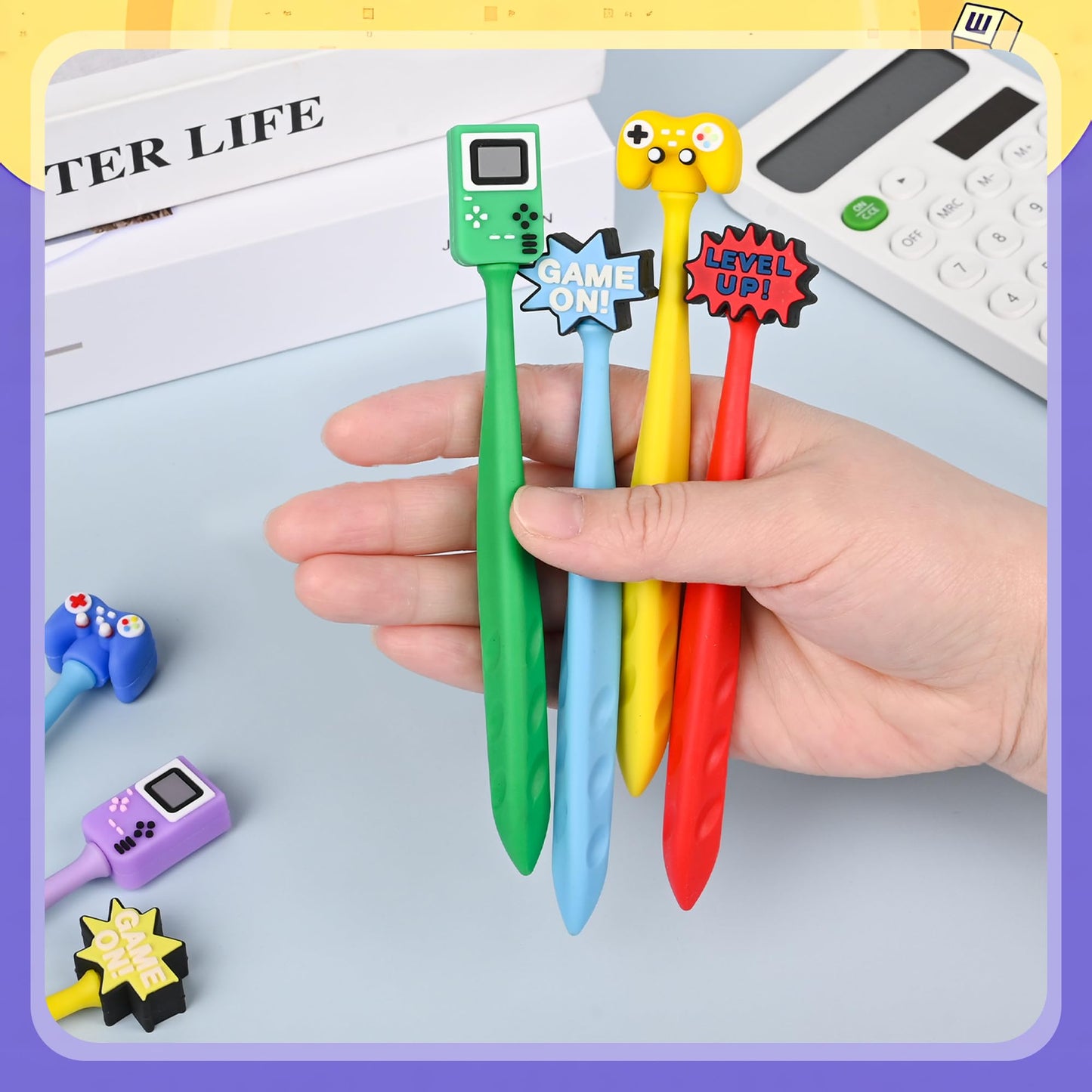 48 Pcs Video Games Bobblehead Eraser for Pencils Kawaii Erasers Cute Supplies Fun Cartoon Erasers Supplies Birthday Gifts
