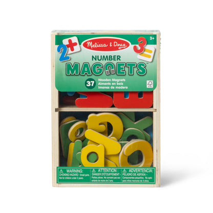 Melissa & Doug 37 Wooden Number Magnets in a Box
