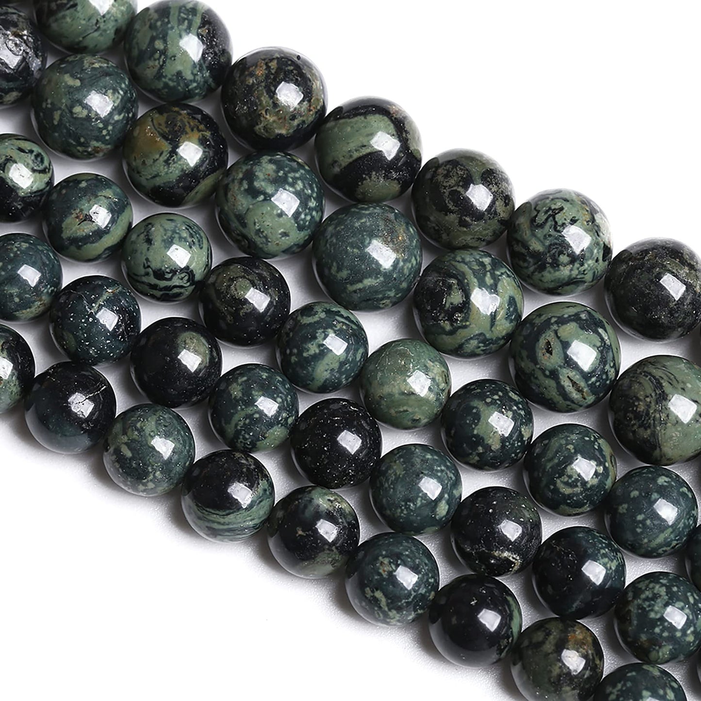 10MM 38PCS Natural Stone Kambaba Jasper Loose Beads for Jewelry Making DIY Bracelet Necklace