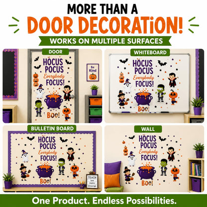 Hello Hallway Classroom Door Decorations for Teachers, Halloween Theme | Reusable Peel & Stick Classroom Door Decor Kit | Preschool, Pre-K & Kindergarten Classroom Decor | Teacher Supplies