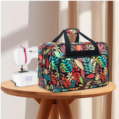 Haroranax Sewing Machine Carrying Case，Sewing Machine Carrying Case Tote Bag，Universal Tote Storage Bag with Pockets and Handles, Suitable for Most Standard Singer, Janome (Black)
