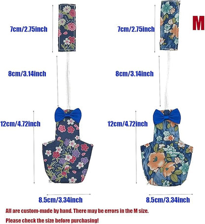 2 PCS Floral Bird Diaper Nappy Clothes Reusable Washable Cloth Blue&Green for Parrot Macaw Budgies Parakeet