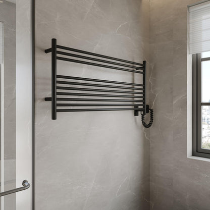 HEATGENE Towel Warmer Wall-Mounted Hardwired Heated Towel Rack Hot Towel Bar Brushed