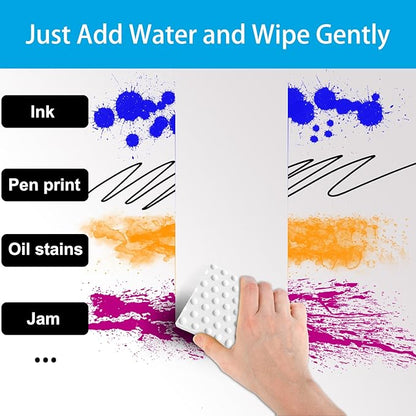 SmilinFit Magic Cleaning Erasers, Kitchen Sponge 10 Pack 2X Density Melamine Sponge Foam Pads, Multi-Functional Car Cleaning Supplies Cleaner for Kitchen, Bathroom, Shower, Window, Wall Cleaner