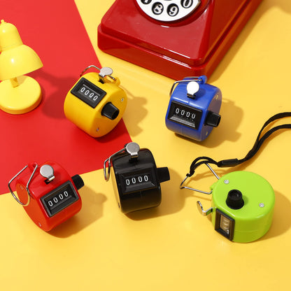 PETKNOWS Colors Handheld Tally Counter Clicker, 5 Pcs 4 Digital Number Click Counter for School Event Golf Sports Office Stadium