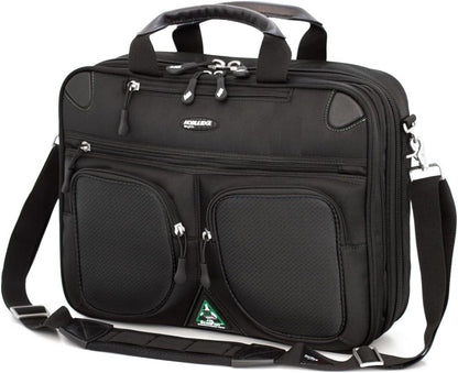 Mobile Edge ScanFast Laptop Briefcase Bag for Men and Women, for 16" PC and Compatible with MacBook 17", TSA Checkpoint Friendly, Black