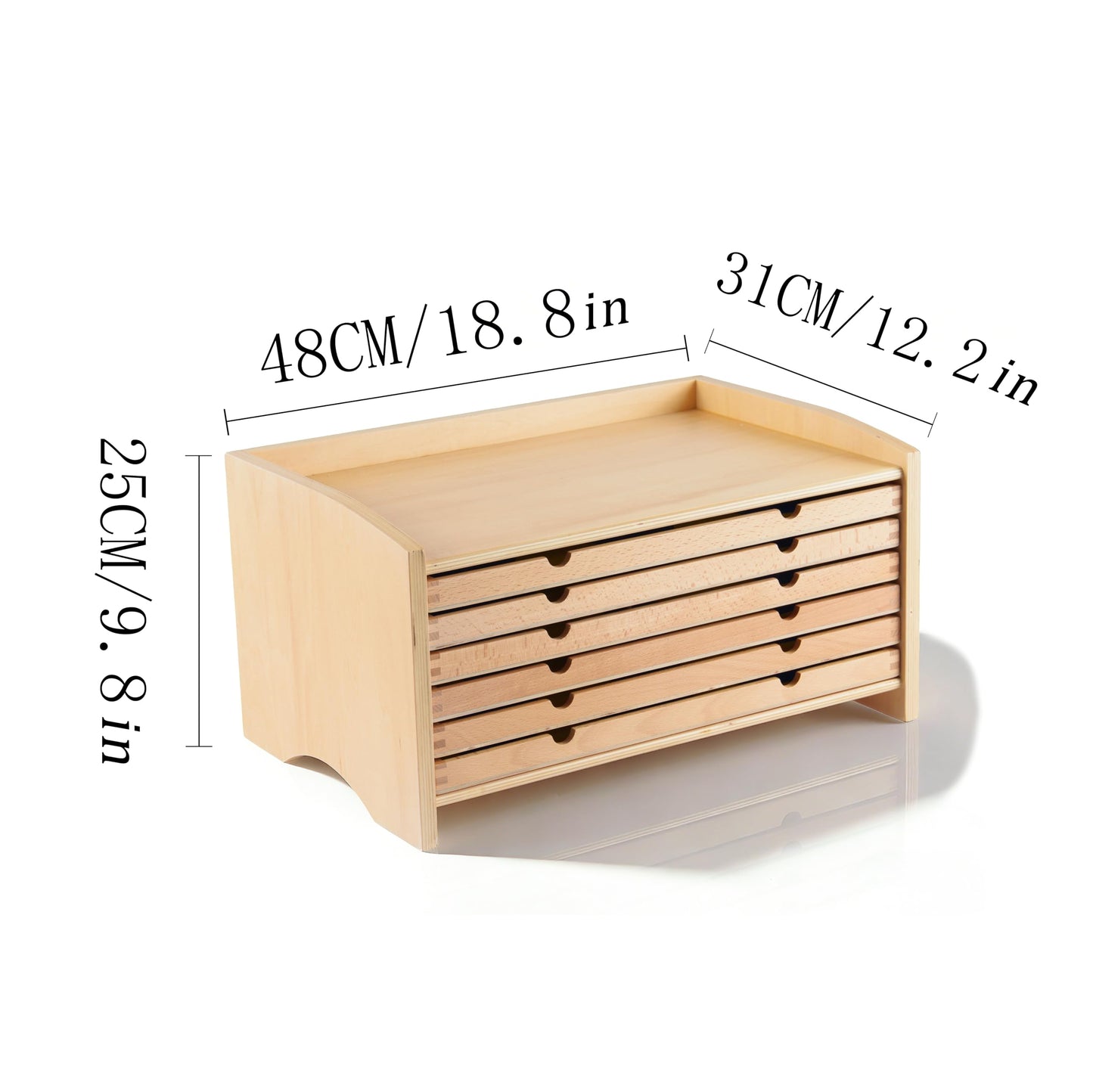 Montessori Geometric Cabinet Complete Set 18lbs - 6 Drawer Solid Beechwood Sensorial Materials, 35 Geometric Insets for Early Education, Preschool Learning Tools for Shape Recognition & Geometry