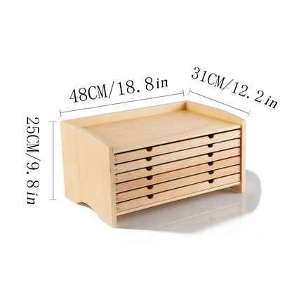 Montessori Geometric Cabinet Complete Set 18lbs - 6 Drawer Solid Beechwood Sensorial Materials, 35 Geometric Insets for Early Education, Preschool Learning Tools for Shape Recognition & Geometry