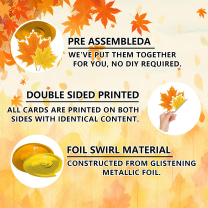 YQUQWN 48 PCS Fall Party Decorations Hanging Swirls, NO DIY Harvest Festival Decorations Autumn Party Supplies Thanksgiving Hanging Ceiling Decorations for Home Office Classroom Holiday Decoration