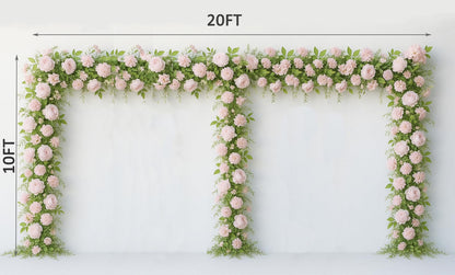 Rzjoke 10x20ft Backdrop Stand Heavy Duty Pipe and Drape Backdrop Stand for Parties, Adjustable Pipe Kit Curtain Frame Stand for Photography Background Support,Wedding Arch Metal Frame (Silver)