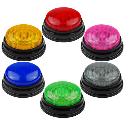 IBLESSU 6-Pack Buzzers for Trivia Games, Family Feud Jeopardy Buzzer, Game Buzzers with Lights and Sound, Answer Buzzers for Classroom, Buzzer for Game Show, Quizzes Party and Trivia Nights
