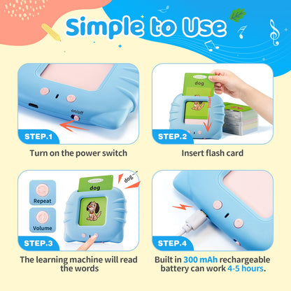 TimingSXD Chinese & English Bilingual Talking Flash Cards for Toddler/Beginning - Learning Educational Toy to Learn Chinese/English,Talking Flash Cards for Ages 2+