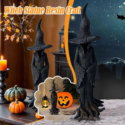 2025 Halloween Witch Statue ，Gothic Halloween Resin Figurine，Witch Figurine Crafted Desktop Ornament, Decorations Indoor Ornament