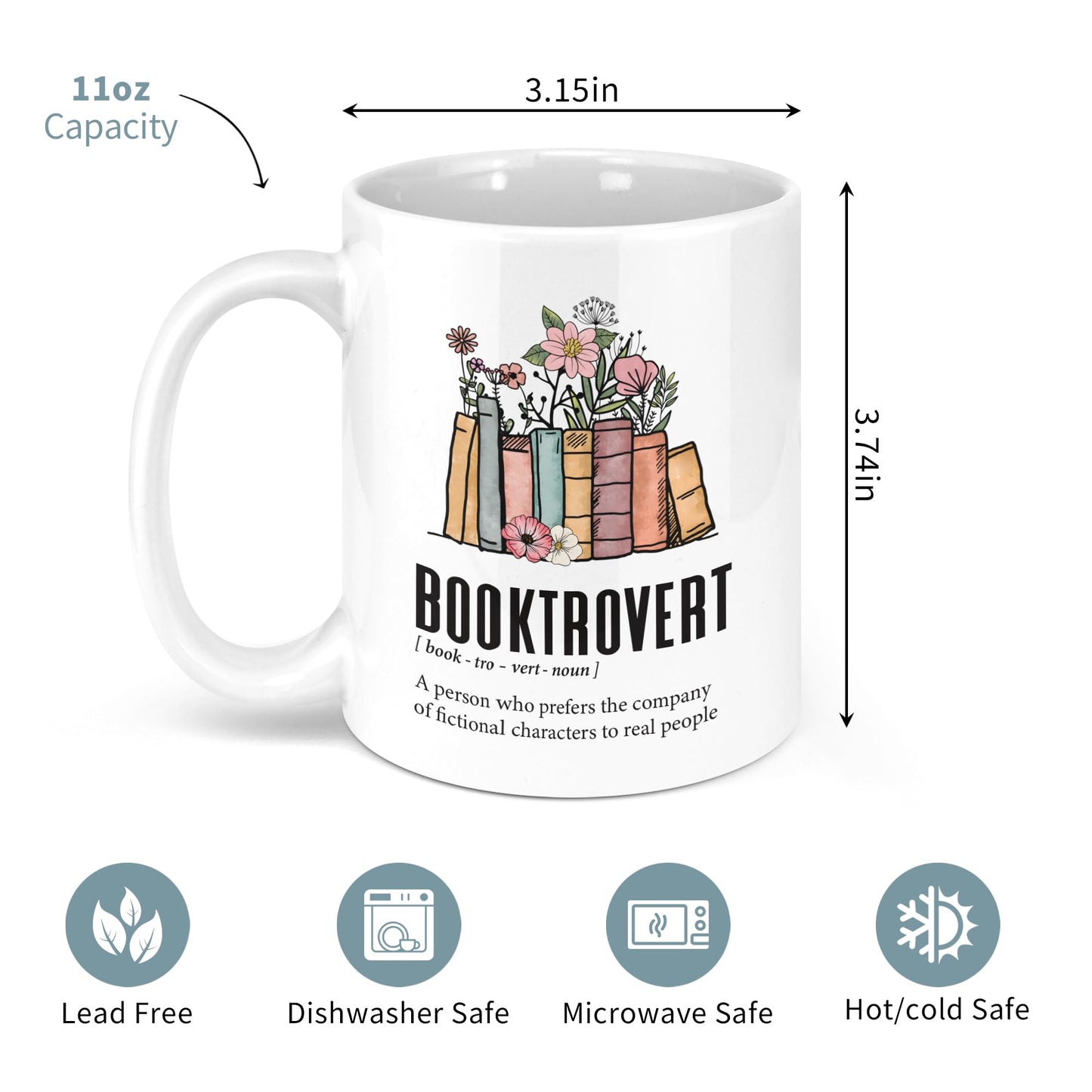 Bgsnbsha Book Mugs for Book Lovers, Gifts for Books Lovers Women, Books Club Gift Ideas, Librarian Reader Gift for Bookworms, Reading Themed Coffee Mugs 11oz