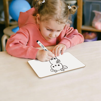 Portable Small White Board 5"x8" for Students, Personal Whiteboard Mini Lightweight Double Sided, Dry Erase Board for Kids Classroom, Individual Lapboards for Teaching with Eraser and Marker (36 Pack)