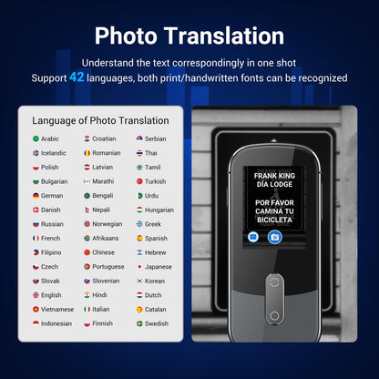 ANFIER Language Translator Device W09 Offline Support 144 Languages and Accents Real Time Translation 98% High Accuracy Fast Response in 1S Ideal for Travel, Learning and Business
