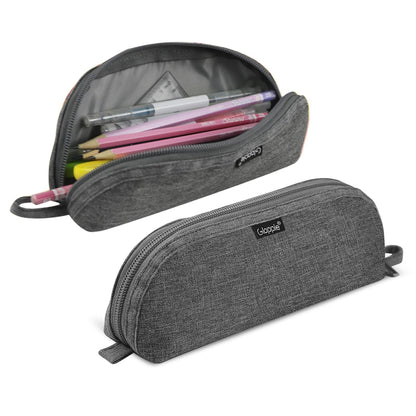 Gloppie Pencil Pouch - Practical Pencil Case, Aesthetic Simple Pencil Bag, Small Pen Holder, Back to School Supplies for Girls Boys, Grey