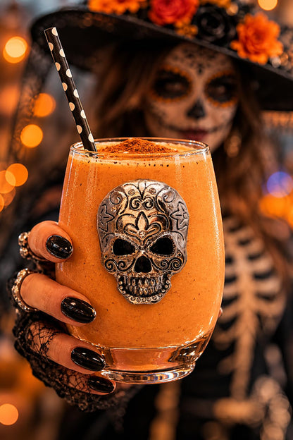 THE QUEENS' JEWELS Skull Jeweled Stemless Wine Glass, 21 oz. - Unique Gift for Women, Birthday, Cute, Fun, Not Painted, Decorated, Bling, Bedazzled, Rhinestone