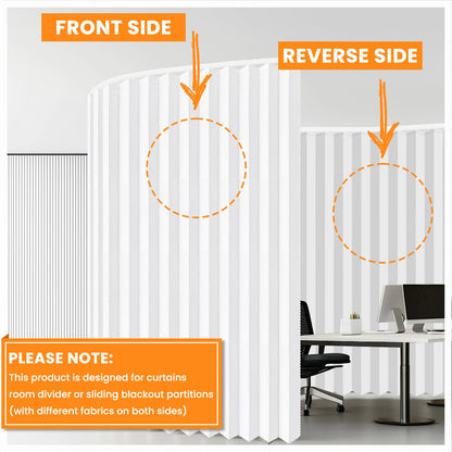 100% Blackout Room Divider Curtains Screen Partitions, Blackout Sound Reducing Divider Room Panel for Doorway Glass Window Sliding Door Patio(White, W100 x L84, 1 Pack)
