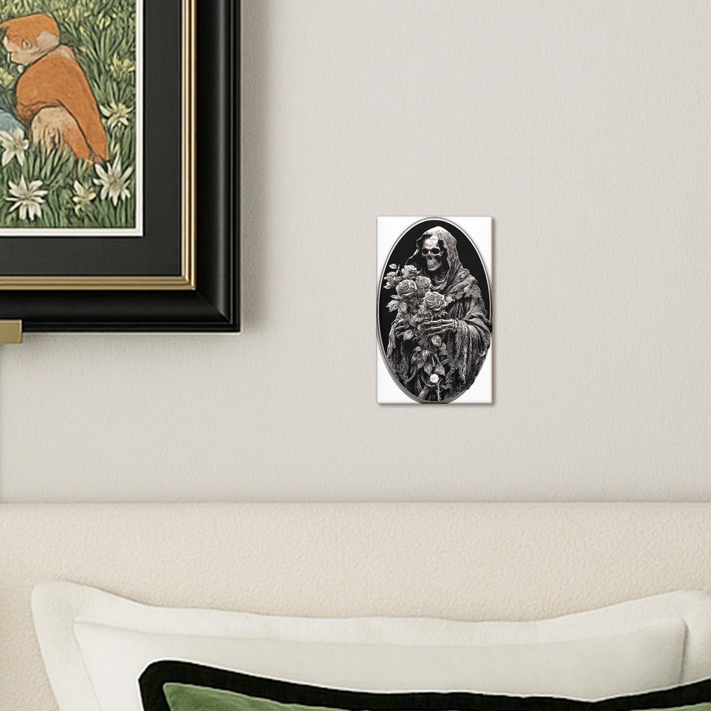 Creepy Floral Light Switch Cover Plates/Outlet Covers, Roses for Halloween Decor, Thermoplastic Wall Plates, Standard Size Blank Cover Plate