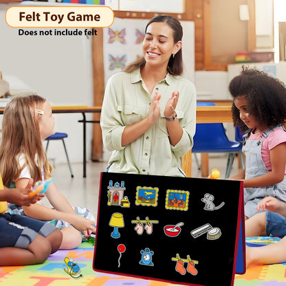 Ai fsem Large Felt Flannel Board Portable Double-Sided Foldable Felt Story Boards for Toddlers Storytelling Learning Activities Teacher Supplies