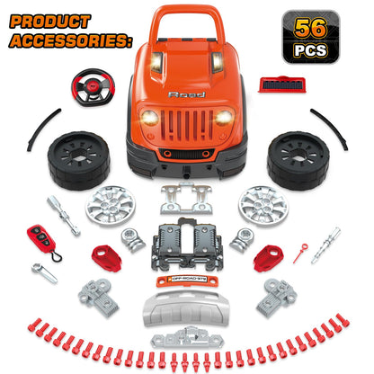 SpringFlower Toys Gifts for 3 4 5 6 7 8 Years Old Boys, Large Truck Engine Toys for Kids 3-8 Years Old, Big Truck Builder Kit, Mechanic Repair Set for Kids, Ideal Christmas, Birthday Gifts