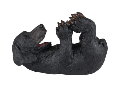 True Lucky Lab Tabletop Wine Bottle Holder Countertop Centerpiece Labrador Kitchen Decor for Dog Lovers Barware Accessory Black