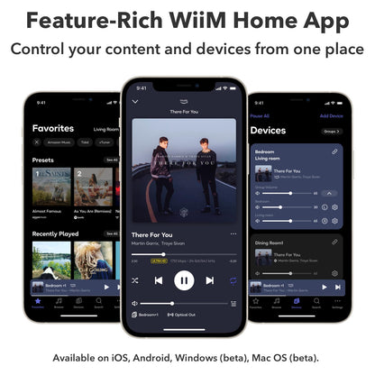 WiiM Amp: Multiroom Streaming Amplifier | Compatible with AirPlay, Google Cast, Alexa | HDMI, Voice Control | Stream from Spotify, Amazon Music, Tidal & More | Space Gray