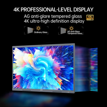 JAV 86" Smart Board Pro Google EDLA Certified 4K UHD Interactive Whiteboard for Classroom Office All-in-One Touchscreen Display with 48MP AI Camera 100W Soundbar Android 14 8+128GB Wall Mount Included