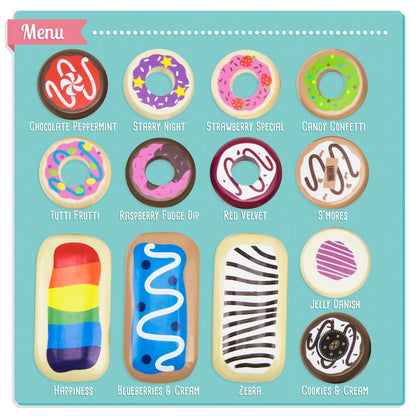 Baker's Dozen Wooden Donuts, 13 Assorted Colorful Wood Eats! Pastries by Imagination Generation