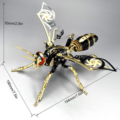3D Metal Puzzles for Adults Mechanical Wasp Model Kits Building Blocks the Northern Giant Hornet Difficult DIY Assembly for Men