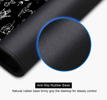 SXCKANG Goth Desk Mat, Black Occult Large Gaming Mouse Pad, Halloween Witchy Celestial Mushroom XXL Mousepad, Office Desk Decor Accessories Gifts