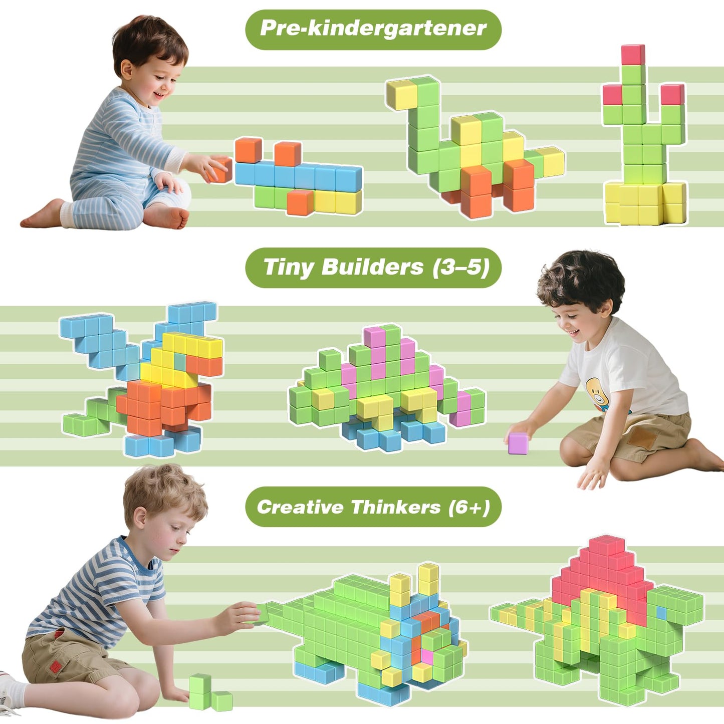 Apluses Magnetic Blocks for Toddlers Toys, Magnetic Building Cubes Toy for Sensory STEM Autism Education Preschool, Magnet Toys for 3 4 5 6 Year Old, Birthday Gifts Games for Boys Girls