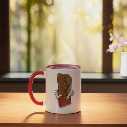 Star Wars Han Solo Carbonite Chocolate Candy Bar Halloween Ceramic Mug, Red/White