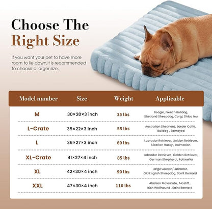 Orthopedic Dog Bed Medium Size Dog, Pet Beds with Waterproof Lining, Soft Short Plush Surface & Egg Crate Foam, Machine Washable Pet Mat with Removable Cover & Anti Slip Bottom