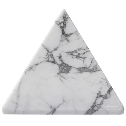 Amazing Gemstone Howlite Pyramid Crystal Healing Stones - 1.5" Great Pyramid Figurine of Natural Stone Pyramid for Meditation, Reiki, Chakra Balancing and Crystal Pyramids Grid