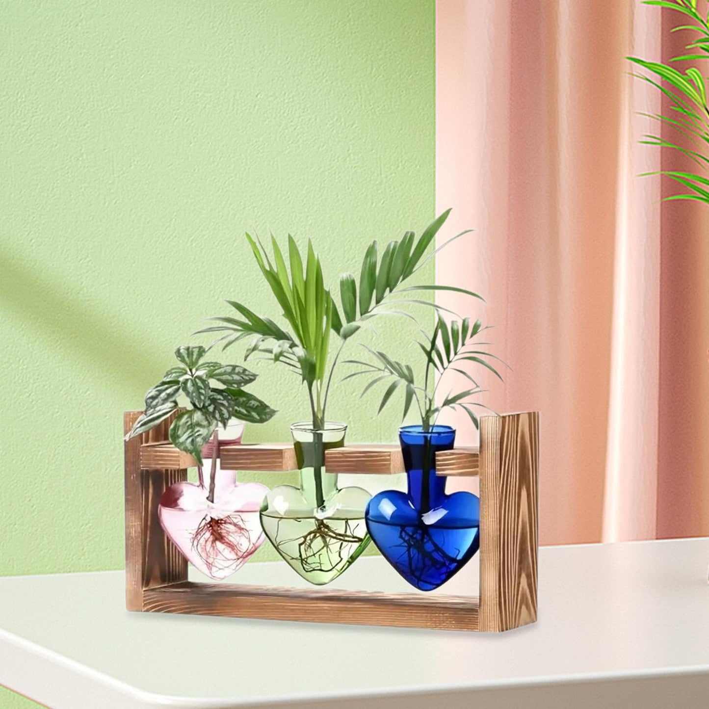 Duiaynke Hydroponic Flower Vase Glass Vase Table Centerpiece Plant Propagation Modern Propagating Jar Plant Terrarium for Dining Table (Color)