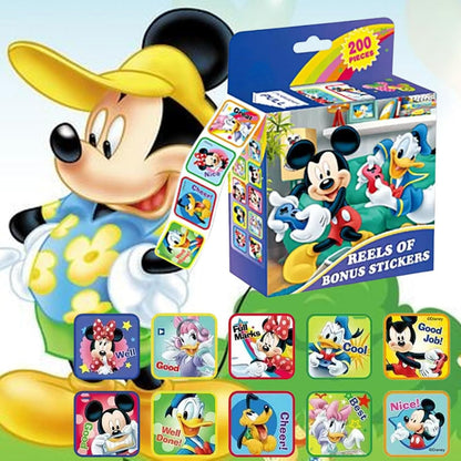 IZKICN 3 Pack Kids Stickers - 600 Pcs 30 Cartoon Designs, 1 Inch Self Adhesive Roll Stickers, Reusable Labels for Kids & Teachers