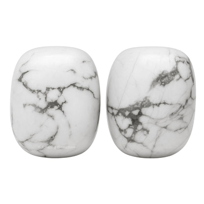 Amazing Gemstone Howlite Crystals and Healing Stones Tumbled - 1 oz Howlite Stone, Healing Stones for Energy Balance, Premium Polished Gems Rocks for Meditation and Wellness