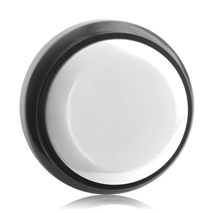 Recordable Button, Sound Button Record Talking Button Answer Buzzers Funny Buttons Record Your Own Words with 30s Voice Recording Time Also Used for Dog Training - White and Black (Battery Included)