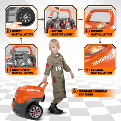 SpringFlower Toys Gifts for 3 4 5 6 7 8 Years Old Boys, Large Truck Engine Toys for Kids 3-8 Years Old, Big Truck Builder Kit, Mechanic Repair Set for Kids, Ideal Christmas, Birthday Gifts