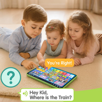 Learning Tablet for Toddlers 1-3 Trilingual Learning Toys with Sounds & Speech Therapy, Montessori Educational Toys for 1 Year Old Boy Girl, Baby Musical Toys 12-18 Months Toddler Toys Age 1-2-3 Gifts