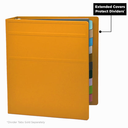 Carstens 2-Inch Heavy Duty 3-Ring Binder - Side Opening, Mango, Durable Plastic, Precision No-Gap Rings, Waterproof Cover, No Pockets, Holds 300 Letter-Sized Sheets, BPA-Free, Made in USA (2836-00-3R)