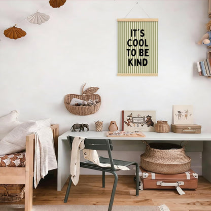 STHTTSW Kids Room Decor,Sage Green Classroom Wall Decor,It's Cool to Be Kind Banner,Baby Nursery Decor Wall Hanging Flag for Bedroom Playroom Classroom Kids Rroom 12x16 Inch