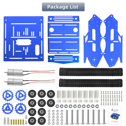 YonPhsy Tank Car Chassis with DC Geared Motor, Shock Absorbing Robot Chassis Full-Metal Robotic Moving Platform Track for RaspberryPi Arduino Jetson Microb DIY Maker Smart Robot Car Learning Kit