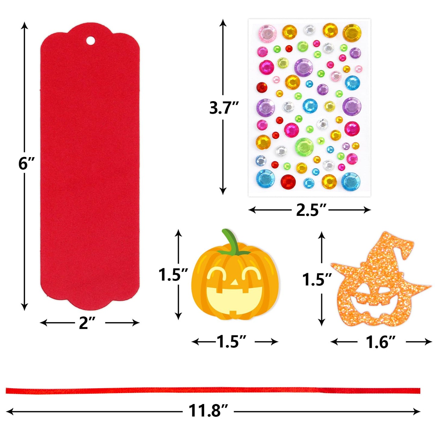 Fancy Land 36 Sets Halloween Crafts for Kids Ages 3-5 Foam DIY Bookmarks Craft Kit Halloween Party Favors for Kids Classroom Activities