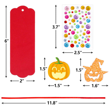 Fancy Land 36 Sets Halloween Crafts for Kids Ages 3-5 Foam DIY Bookmarks Craft Kit Halloween Party Favors for Kids Classroom Activities