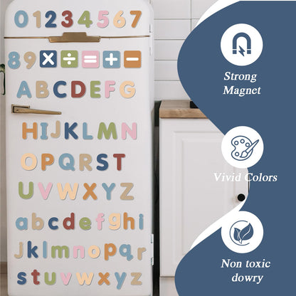 77 PCS Magnetic Letters and Numbers Fridge Magnets ABC Alphabet 123 Math Educational Learning Refrigerator Whiteboard
