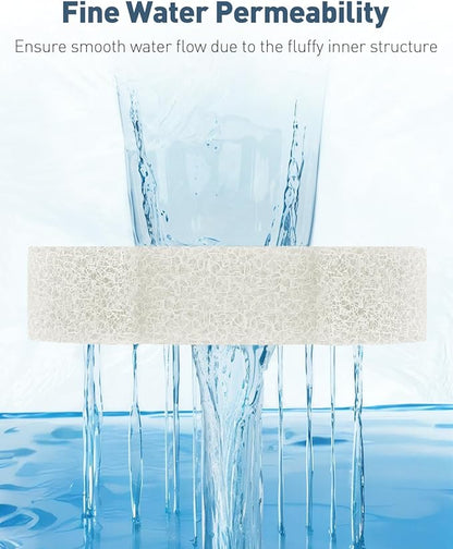 Pawfly 4 Pack Aquarium Bio-Sponge Filter Replacement Sponges White Foam for This Small 5 Gallon Sponge Filter